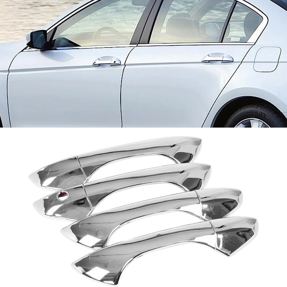 Kit de decoración de cubierta de manija de puerta lateral para Honda Accord 2008-2012, plástico ABS, 8 piezas