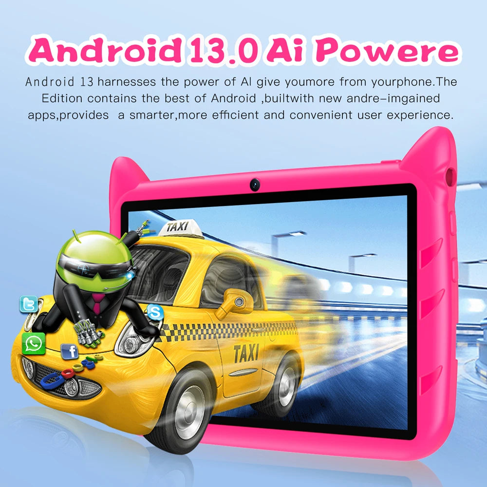 BDF 7 Inch Kid Tablet Android 13 &ndash; High Performance with 5G WiFi and 1TB Expandable Storage