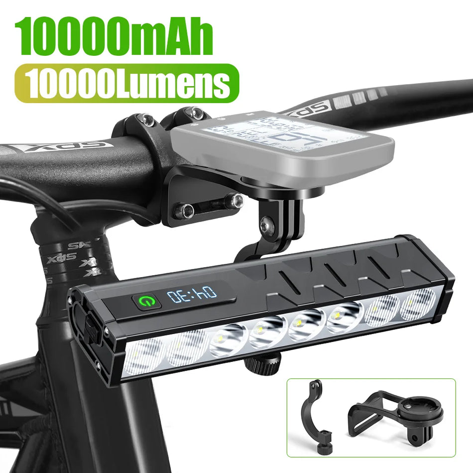 10000 Lumen USB Rechargeable Front Bicycle Light Waterproof Bike Headlight