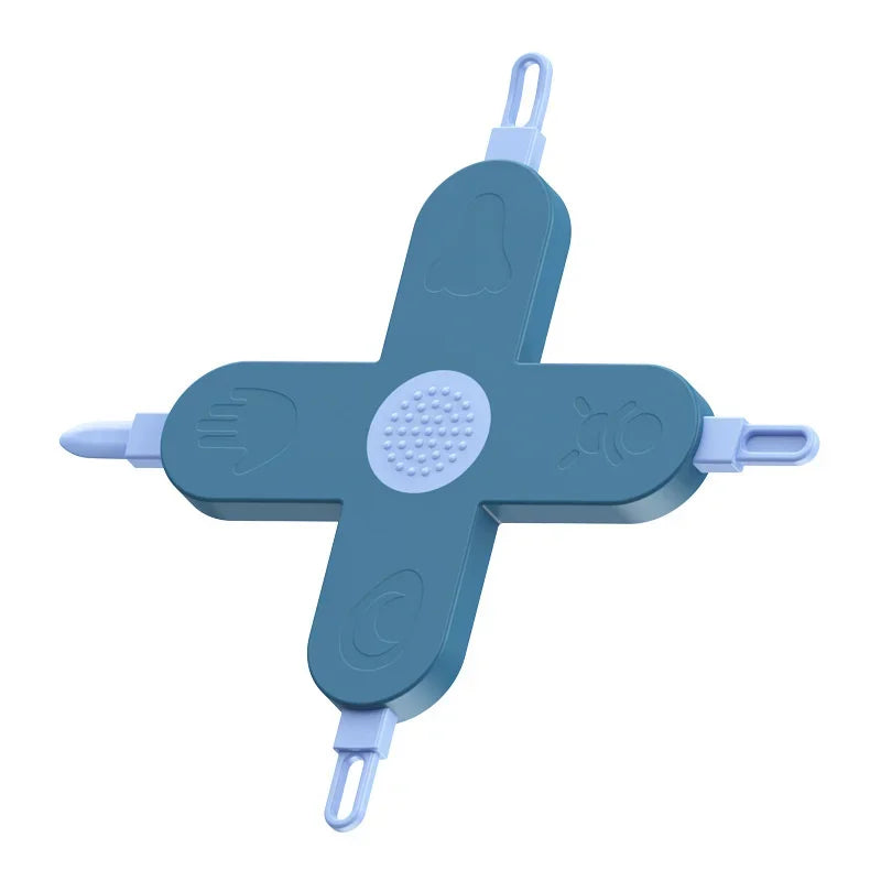4-in-1 Baby Hygiene Care Tweezers for Ear, Nose, and Navel Cleaning Blue