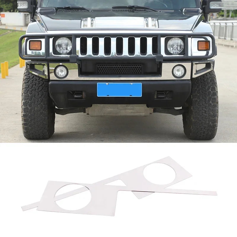 Rostfritt stål silver dimljusskydd Hummer H2 2003 till 2009