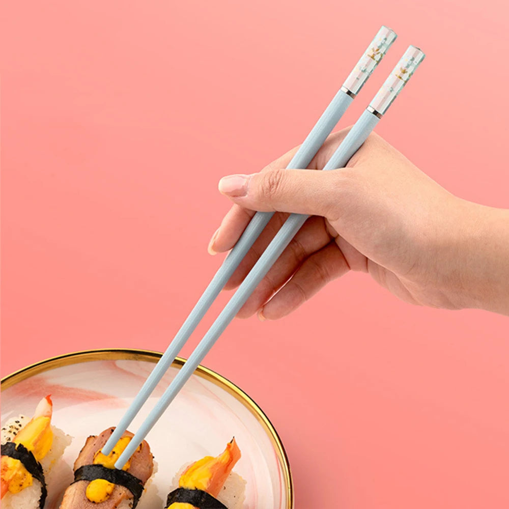 KNGZI 5 Pair Japanese Chopsticks &ndash; Eco-Friendly Reusable Design