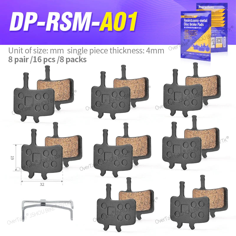 AVID BB7 Juicy Compatible Resin Disc Brake Pads &ndash; Durable RSM-A01-8PAIRS