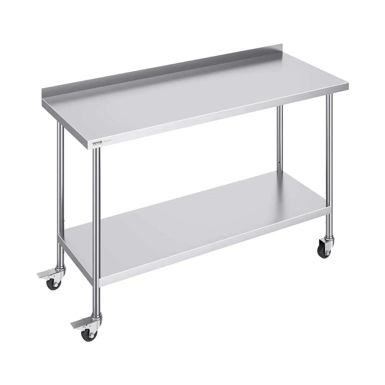 Stainless Steel Work Table With Casters Heavy Duty 24x60