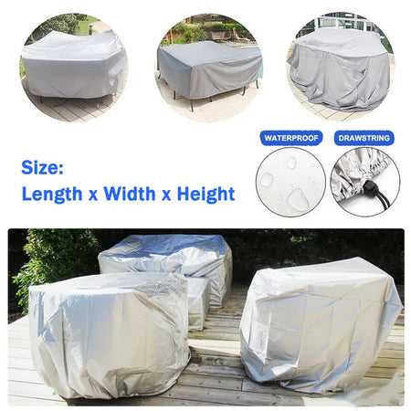 Real Outdoor Cover For Garden Furniture &ndash; UV Protected Silver / 270x180x89cm