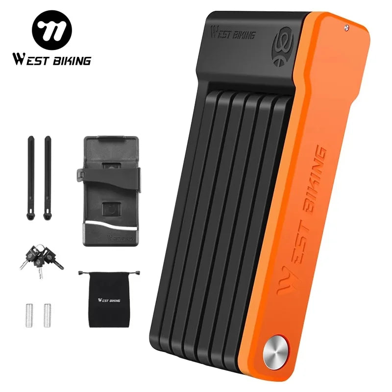 WEST BIKING Portable Foldable Lock for Maximum Bicycle and Scooter Security