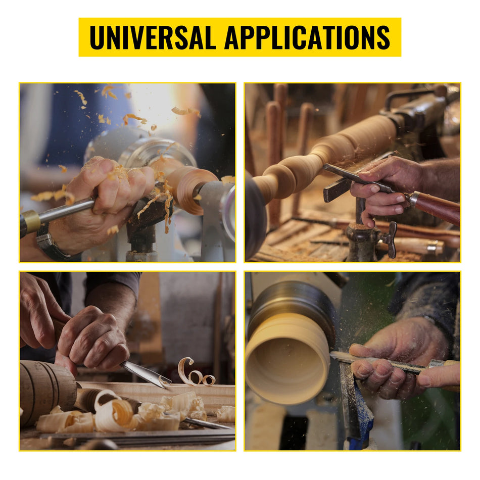 SucceBuy Wood Turning Chisel Set - Durable Brass Ferrules