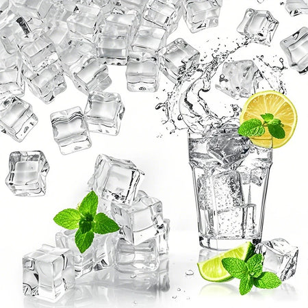 Clear Acrylic Fake Ice Cubes for Photography &amp; Decoration 17mm-100Pcs