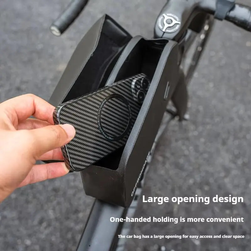 OFFBONDAGE MTB пътно колело чанта за горна тръба с водоустойчив дизайн, голям капацитет, издръжка цип