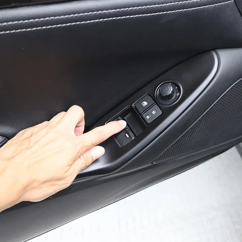 2 Adet ABS Karbon Fiber Kaldırma Düğmesi Çerçeve Kapağı Mazda MX5