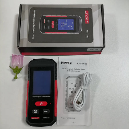 WT3122 Geiger Counter &ndash; Portable EMF Meter With Alarm WT3122-with box-