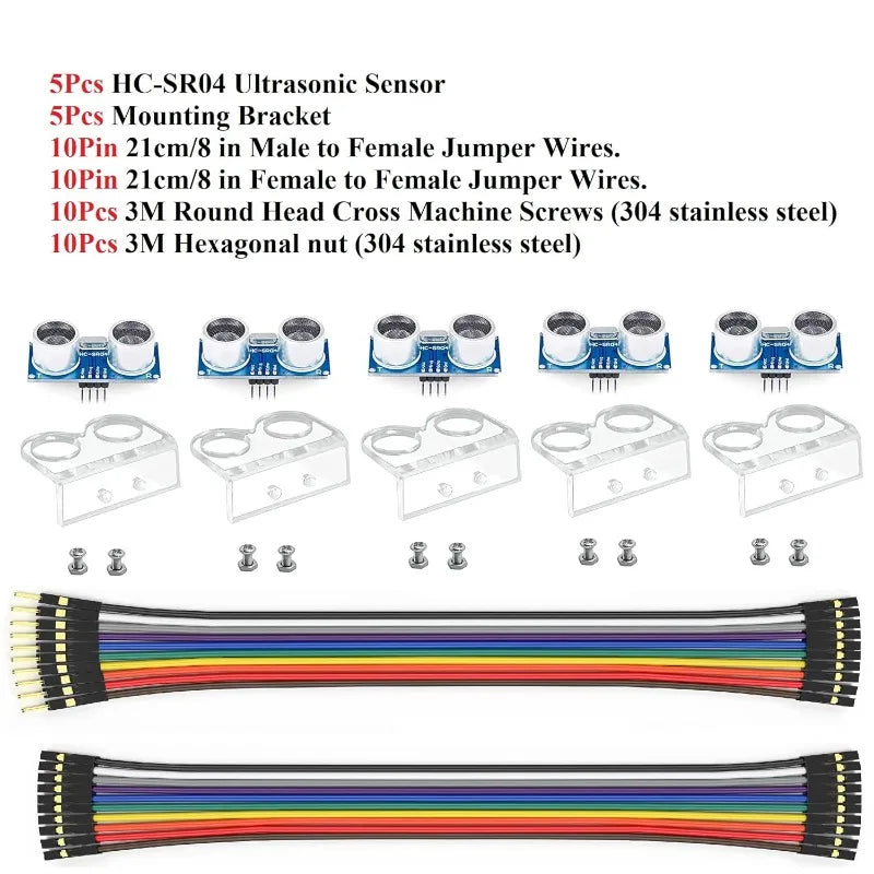 2x HC-SR04 Ultrasonic Range Finder Distance Measuring Module Sensor 2x HC-SR04 Ultrasonic Range Finder Distance Measuring Module Sensor