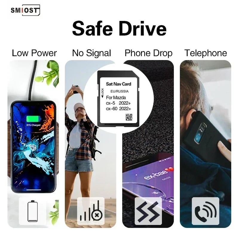 SMIOST Map SD Card Mazda CX-5 CX-60 2022 Plus - 32GB Update