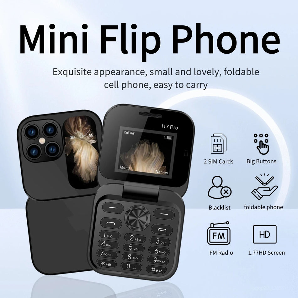 Palm Cute Flip Phone &ndash; Senior Friendly Push Button Comfort