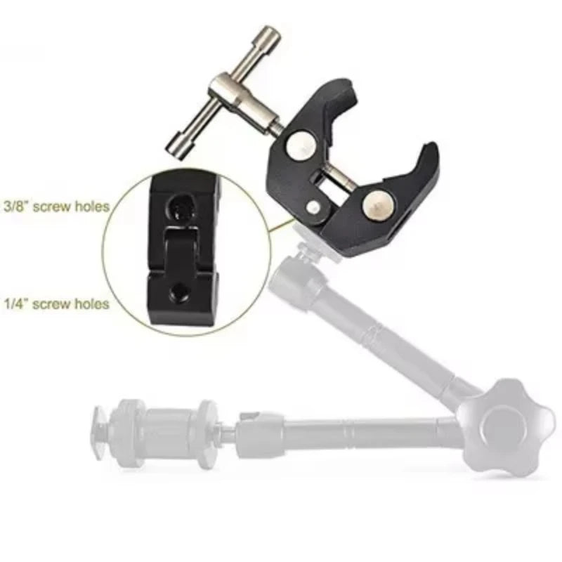 Adjustable Super Clamp Articulated Arm for Camera and Lighting