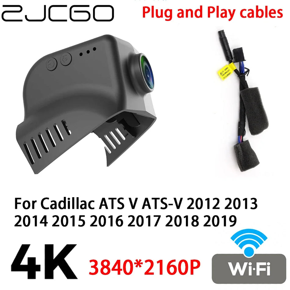 Caméra de tableau de bord Cadillac ATS-V, enregistreur vidéo 4K, plug and play