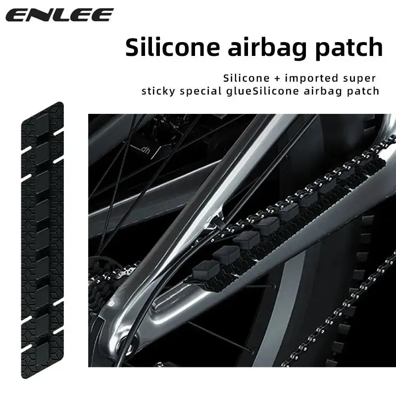 ENLEE Bicycle Silicone Chain Protector Down Tube Chain Protector Mountain Road Bike Lower Fork Sticker Anti-Scratch by InterCyprus Trading Ltd