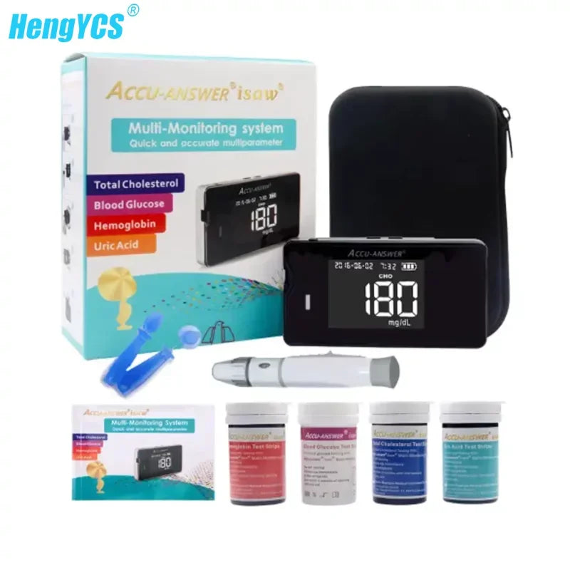 Accu Answer 4 In1 Blood Test Meter &ndash; Diabetes Gout Monitor