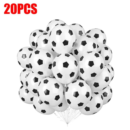 Black Football Balloons for Boys - Sports Birthday Party Decorations 20PCS / 12inch