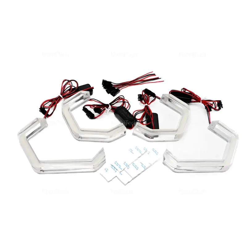 For Mazda 3 Mazda3 Axela BK Sedan 2003-2008Retrofit DTM M4 Style Lemon Yellow White Headlamp CSL Style Day Light Angel Eyes Kit by InterCyprus Trading Ltd