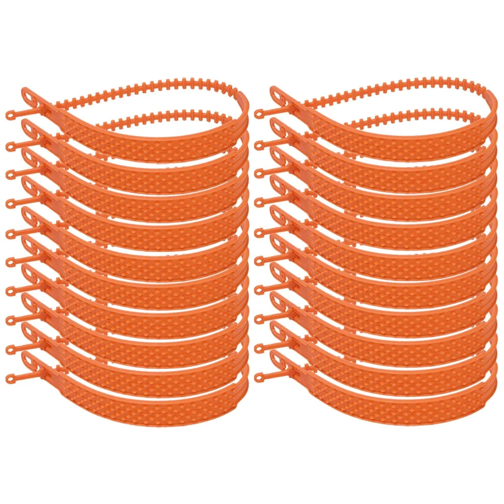 20-10pcs Snow Chain Widen Thicken Crawler Plastic&ndash;Anti Slip 20pcs Orange