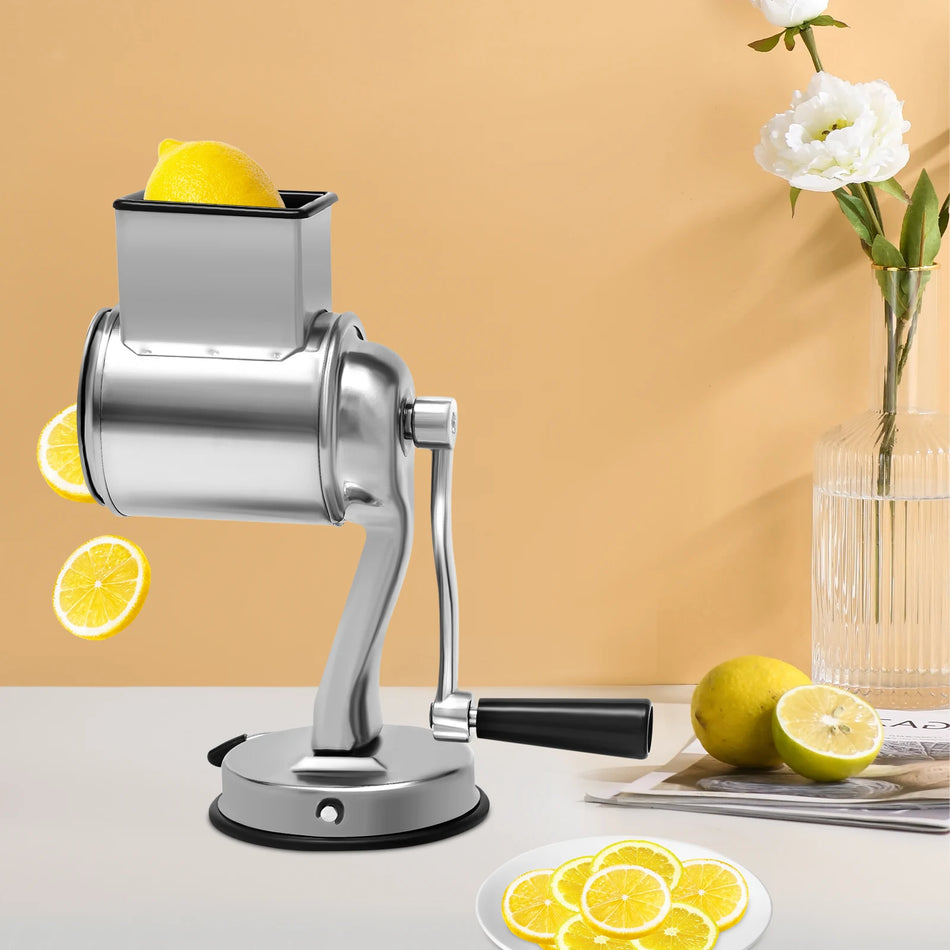 Multi Functional Cheese Grater Slicer Shredder 5 Drum Blades