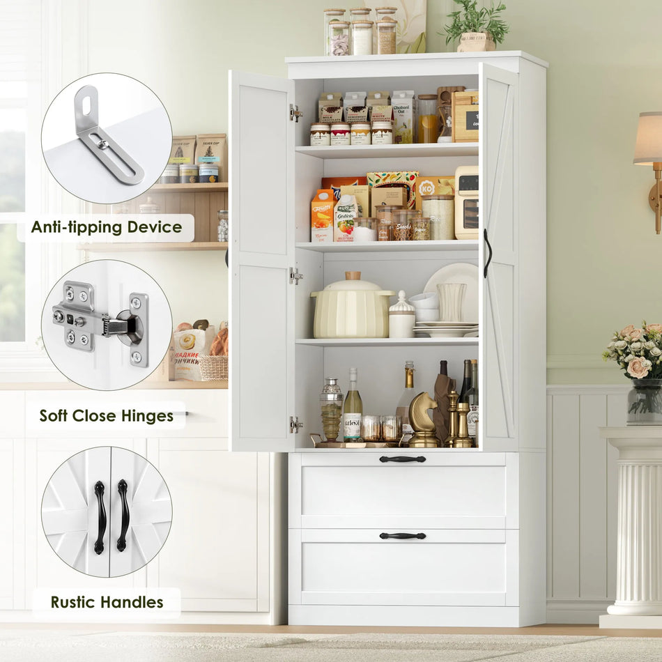 Moderni Keittiö Buffetkaappi, jossa on 2 Ovea ja 2 Laatikkoa