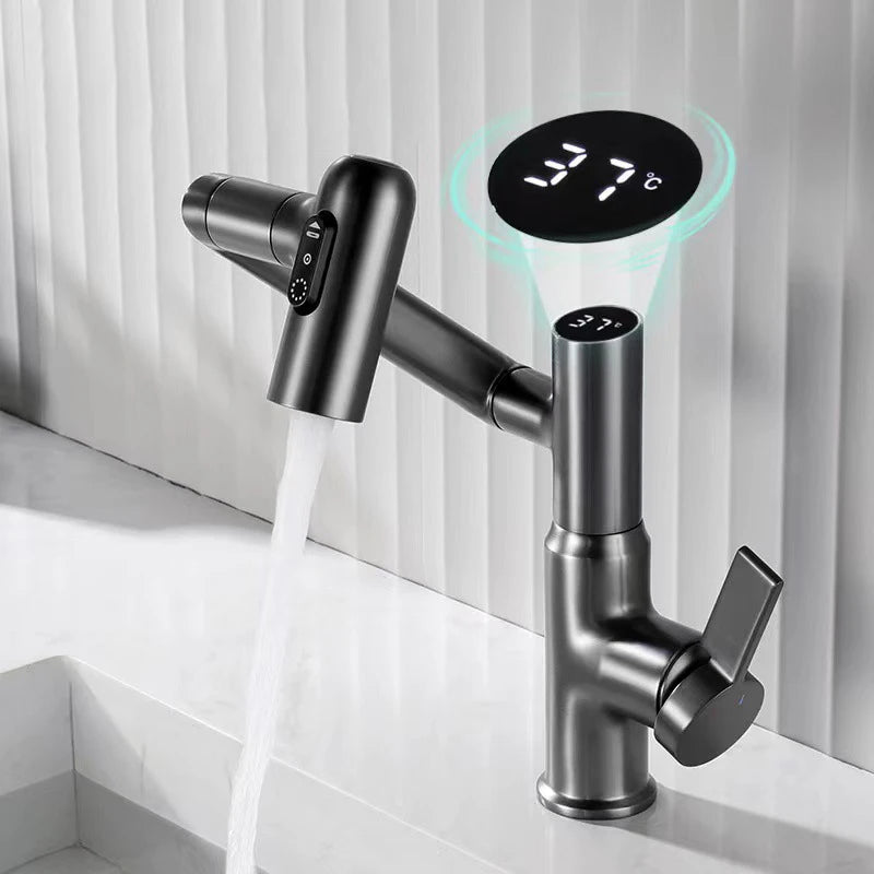 Digital Display LED Basin Faucet – 360 Rotation Sprayer