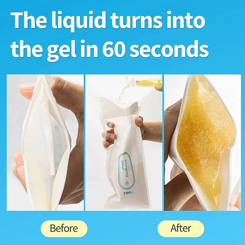 Emergency Car Urine Bag - Leakproof Portable Urinal