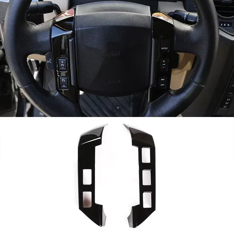 Moldura da Tampa do Botão do Volante ABS para Freelander 2 Preto