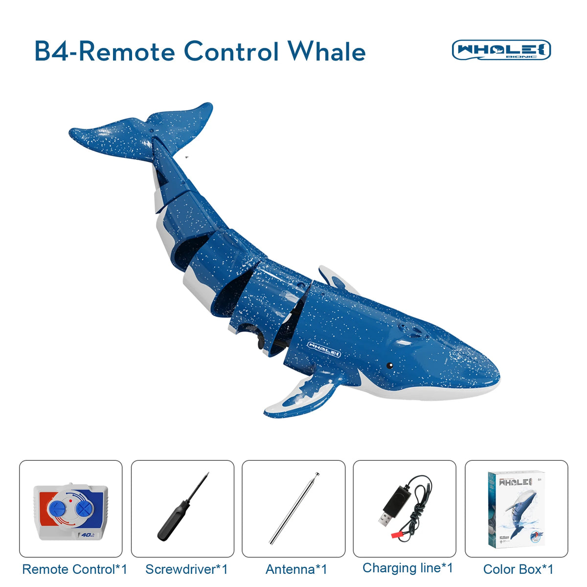 Remote Controlled Whale Submarine &ndash; Engaging Water Play for Kids Blue