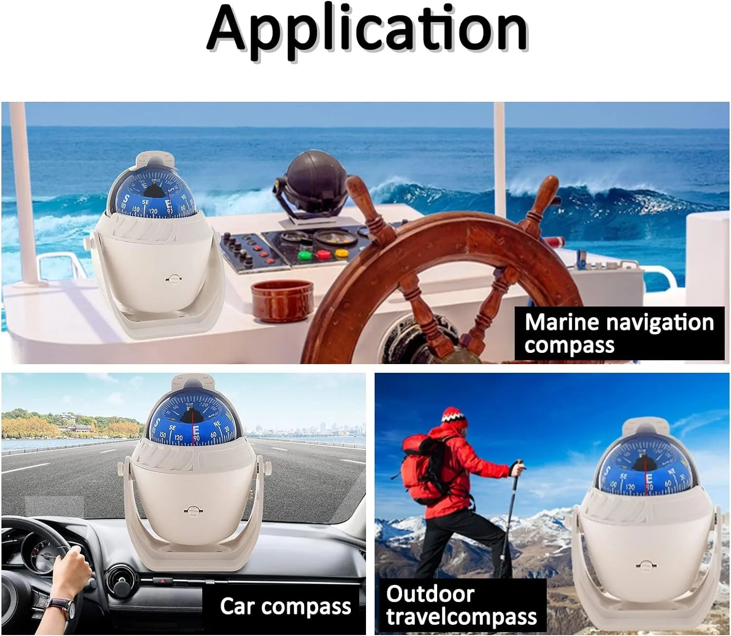 Navigation Compass Ball &ndash; Precise Deviation Adjustment