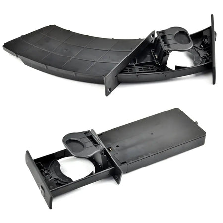 Front Cup Holder Set Black Plastic for BMW E60 E61 525i 528i 530i 2002-2010 by InterCyprus Trading Ltd