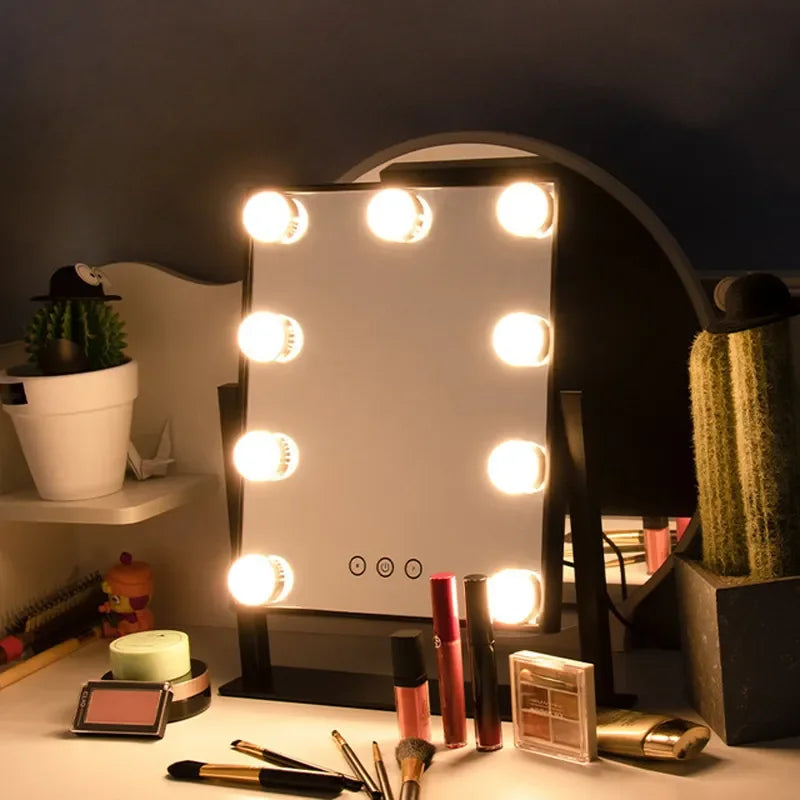 Hollywood LED Makeup Mirror With Touch Control & 360 Rotation