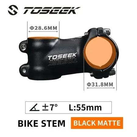 TOSEEK 7 Degree Bicycle Stem &ndash; Lightweight Aluminum Design 7 Degree-55mm