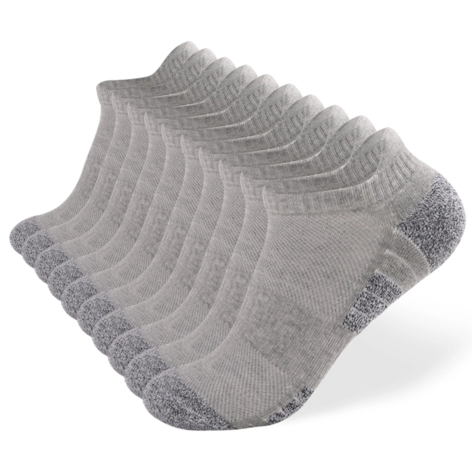 10 Pack Running Socks For Men Women &ndash; Breathable Comfort Grey 10packs / M