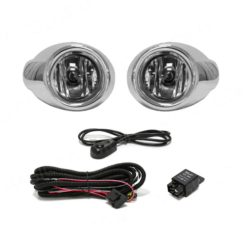 Chrome Cover Car Fog Lamp Day Time Running Light DRL For Ford Focus 3 2012 2013 2014 Focus With Switch Wires by InterCyprus Trading Ltd