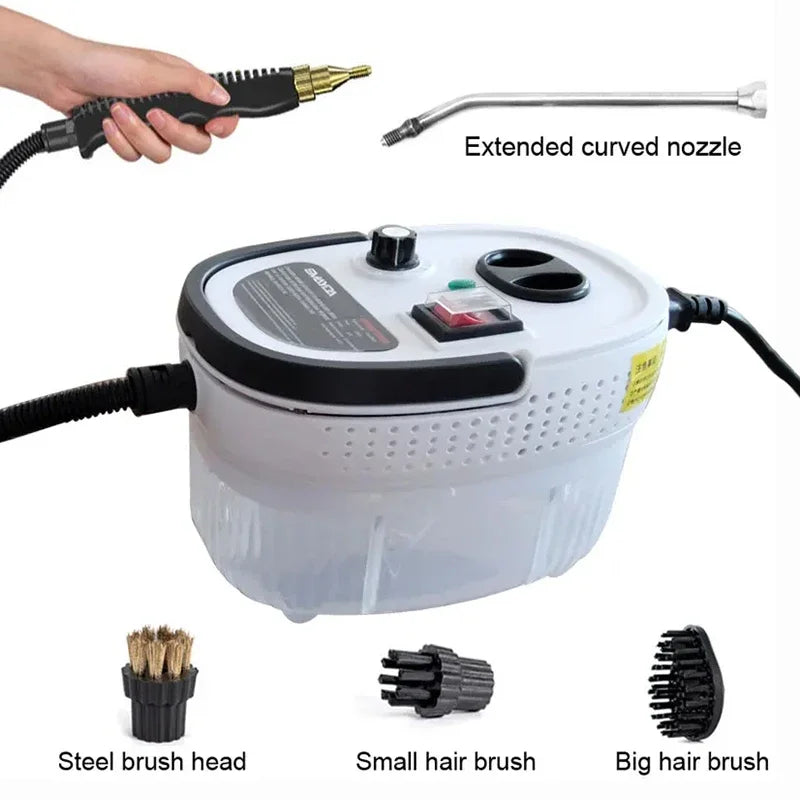 High-Pressure 2500W Steam Cleaner for Home &amp; Car 220 V / White / EU