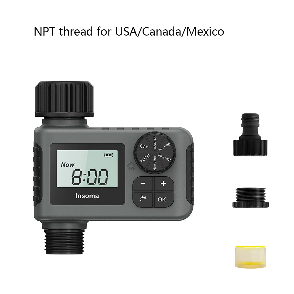 Insoma Intelligent Automatic Water Timer with IPX7 Waterproof Design NPT type