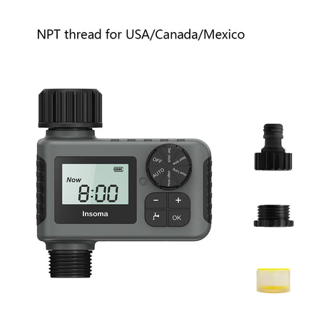 Insoma Intelligent Automatic Water Timer with IPX7 Waterproof Design NPT type