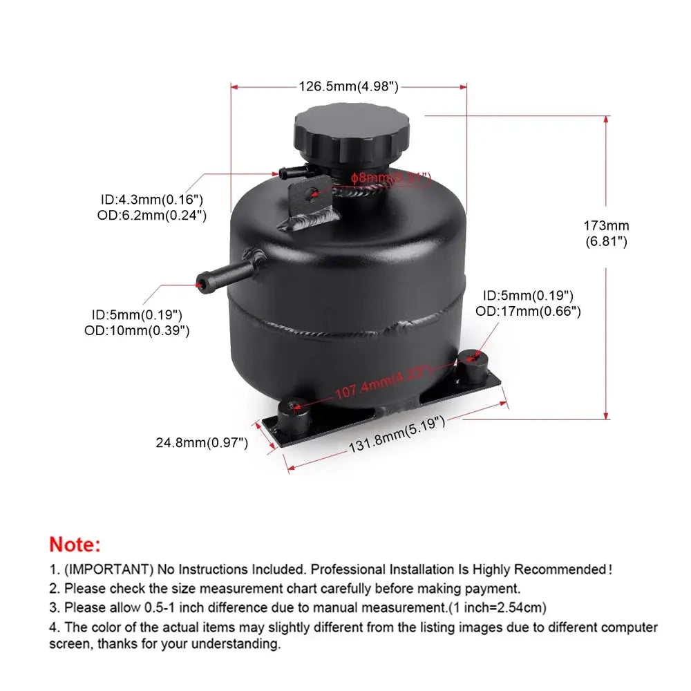 Radiator Aluminum Coolant Expansion Tank For 2002-06 MINI COOPER S R53 R52 1.2L by InterCyprus Trading Ltd