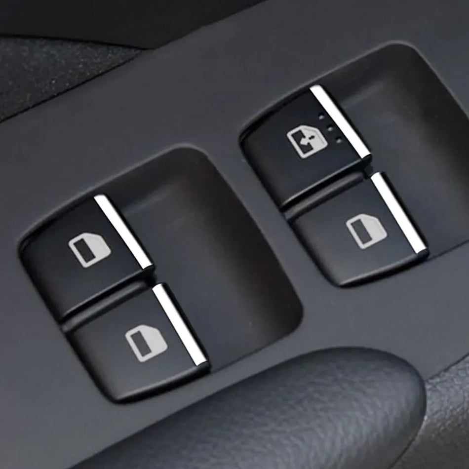 Накладка кнопки подъема стекла автомобиля Hyundai Accent Solaris с хромированными пайетками из АБС