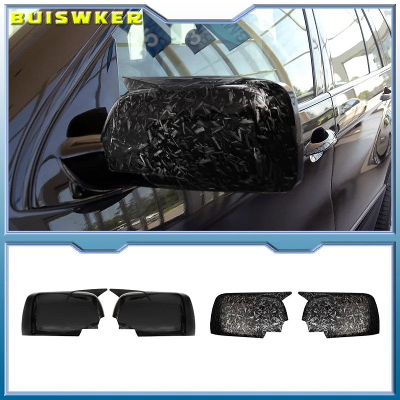 2Pcs M Look Veidrodžių Dangteliai For BMW X5 E53 1999 2006 Black