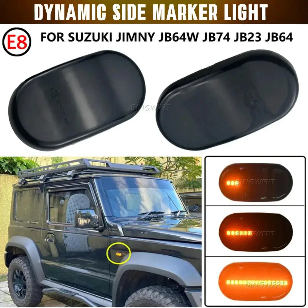 2PCS Led Side Marker Turn Signal Indicator Repeater Light For SUZUKI JIMNY JB64W JB74 JB23 JB64 1999-2019 by InterCyprus Trading Ltd