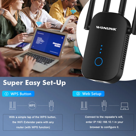 Wonlink 1200Mbps WiFi Repeater Dual Band 2.4G/5GHz &ndash; Fast