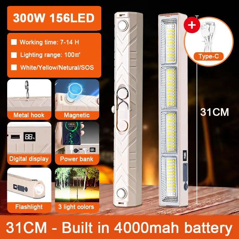 41cm IP65 Work Light &ndash; All Night Runtime with 6000mAh Battery 31cm 300W 4000mah