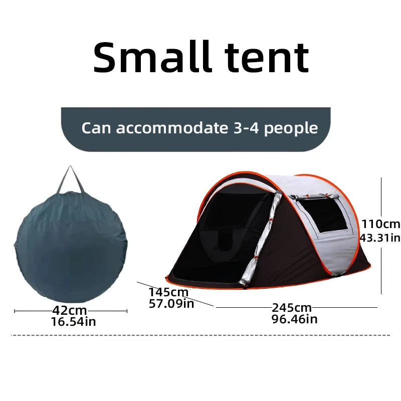 Quick Setup 5-8 Person Waterproof Camping Tent Brown small size
