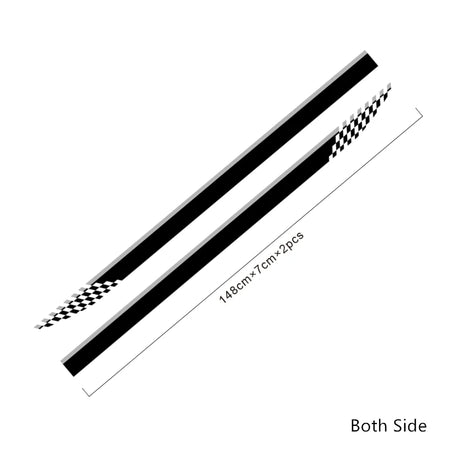 Fiat 124 Spider Car Door Side Skirt Stickers - 2pcs Racing Sport Vinyl Decals &amp; Auto Body DIY Accessories - Glossy Black, Matte Black, Silver, White, Gold