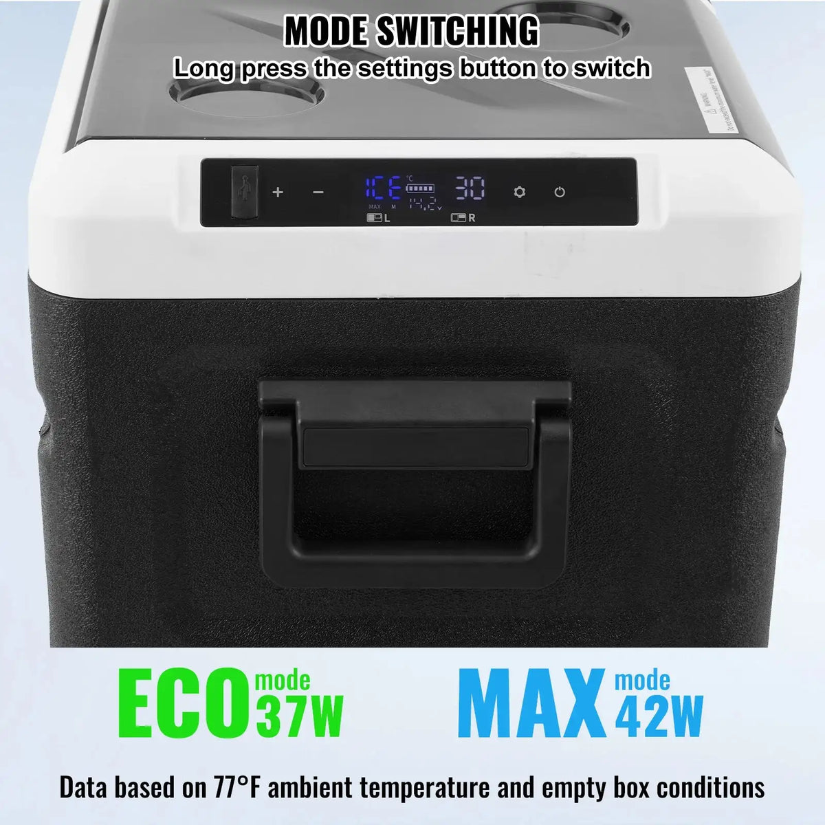 36L Portable Car Refrigerator Ice Making Dual Zone