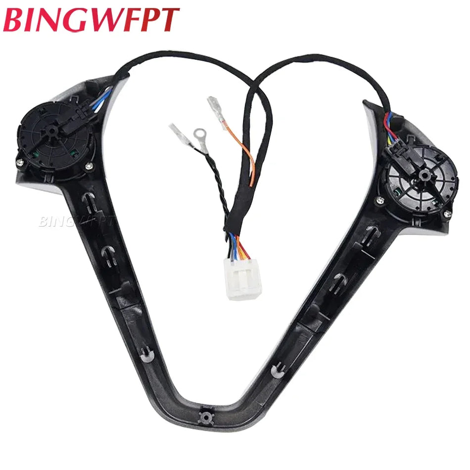 Botón de interruptor de crucero LED con moldura de volante para Ford Fiesta MK7 MK8